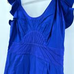 Catherine Malandrino Silk Ruffle Cap Sleeve Dress Size 8 Pleated Mini Cocktail Photo 3