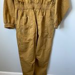 Free People Movement Ashanti Jumpsuit Mustard Gold Cargo Full Zip Size Women's S Photo 6