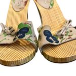 MIA  Jazzy Leather Wood Platform Sandals, Sz 8 Photo 11