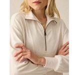 Faherty Legend Quarter Zip Dress Sweater Flowy Off White Size XL Minimal Soft Photo 1