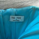 Tic Toc Blue Strapless Ruched Bodycon Dress Photo 1
