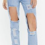 Nasty Gal What Goes On Distressed Mom Jeans Photo 1