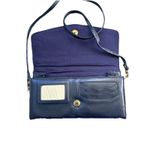 Vintage Sassy Navy Blue Small Purse Clutch Handbag Envelope W/ Bow 70's 80's Photo 6