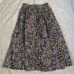 Size 14 Cachareal French Midi Black & White Floral Print Photo 0