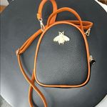 Crossbody Bag with Gold Bee Detail Black Photo 3