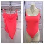SKIMS Size XL fits everybody Cami bodysuit top thong nectarine NWT Photo 7