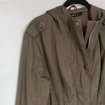 Ark & Co. hunter green, long, cargo jacket with a draw string waist. Small Photo 6