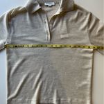 Vince NWT wool relaxed long-sleeve polo shirt (heather ecru, small) Photo 10