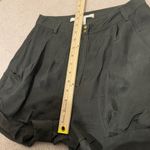 Diane Von Furstenberg  Silk High Waisted Shorts Size 4 Green Photo 6