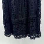 Anthropologie NEW  Maeve Cap Sleeve Cotton‎ Crochet Tunic Dress Black Small Party Photo 4