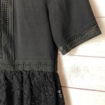ZARA  Black Crochet Lace Short Sleeve Top S Photo 6