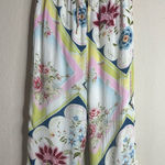 Vintage Surya floral and crocheted pull on crop pants size small Pink Photo 0