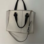 Cole Haan Handbag Gray Black Cream Over The Shoulder Purse Tassle Photo 2