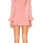 MORE TO COME Khloe Ruffle Sleeve Mini Dress in Blush Size XXS Photo 1