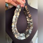 Vintage NOS seashell chunky choker necklace Black Photo 6