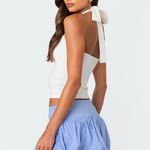 NWT Edikted Marisol Straight Neck Halter Top White Photo 1