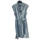 Donna Karan  New York Belt sleeveless dress denim in light blue size M Photo 1