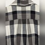 Free People new Izzy Cargo Shirt in Black & Cream XL Plaid overshirt printed top Photo 5