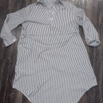 SheIn  Loose-fitting striped shirt dress with fashionable pockets Photo 0