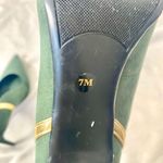 Marc Fisher  Elegant Glam Dark Green Suede Gold Stiletto High Heels US 7 Photo 6