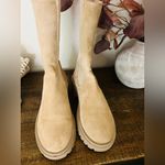 Steve Madden  Hesitant Sand Suede Block Heel Pull On Mid
Calf Fashion Boots Sz8 Photo 14