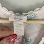 Vintage Y2K 90’s Pink Floral Hearts V Neck Sweetheart Valentines Day Satin Top Photo 4