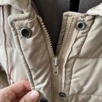 Vintage 70/80s Oatmeal Quilted Coat Purple Lining Photo 4