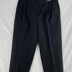 Anthropologie Exquise Dress Pants Womens M Black Stretch Side Zip Straight Leg Size M Photo 0