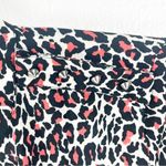 ZARA Woman Animal Print Spike Button Long Tab Sleeves Button Top, Size Large Photo 4