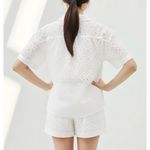 House Of CB Carrie Broderie Anglaise Shirt, White, XS Photo 6