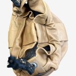 Marni Tan Leather Drawstring Tote with Woven Chain Strap Made in Italy Photo 8