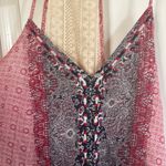 Lucky Brand Pink and Gray Asymmetrical Camisole Photo 2