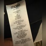 Maje  Button Waist‎ Sailor Jeans in Black size 40 Flare Photo 4