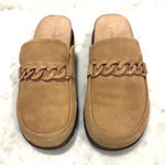 Vionic  Georgie Tan Suede Chain Loafer Mules Slip On Women's Size 9.5 Photo 0