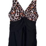 Holipick 14W Leopard Print Tummy Control V Neck Swim Dress NWT Photo 0