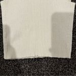 Free People  cream Ribbed crop Tank Top Photo 6