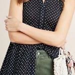 Anthropologie  Nia Polka Dot Sleeveless Tunic Top Womens M Babydoll Blouse Preppy Photo 1