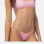 l*space L* Pink and orange colorblock Tommy high string bikini bottoms sz S Photo 3
