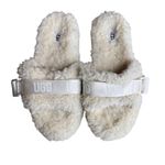 UGG - Fluffita Slide White Shearling Platform Sandals Sz 9 Photo 1