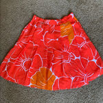 Hutch - Anthropologie  Orange Floral Mini Skirt Size 0‎ Coral White Photo 3
