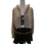Hollister Crop Zip-up Hoodie Beige Size XS Photo 1