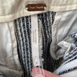 Free People  Blue Stripe Taper Pants Tie Waist 4 Photo 6