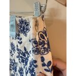 Loft NWT  Floral Embroidered Eyelet Mini Skirt White Blue Women's Size 10P Summer Photo 2