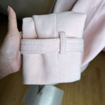 Chico's Jacket Womens 1 Medium Blush Pink Fleece Moto Zip Up Mock Neck Photo 6