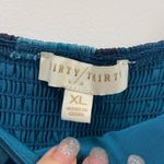 Thirty/Thirty LA size XL blue floral organza babydoll puff sleeve dress $78 Photo 2