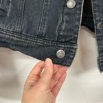 Free People Denim Hoodie Jacket With Grey Sweater Sleeve Womens Medium Jean Photo 6