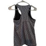 Athleta  Women's Gray Striped Racerback Tank Top M Built-in Bra Casual Su… Photo 1