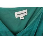 Revolve Superdown Wrap Dress Womens Size XS V-Neck Spaghetti Strap Green Photo 5