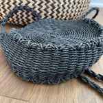 Urban Outfitters  Round Straw Crossbody Purse Black Bag Photo 3