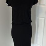 James Perse  Black Skinny Tee Shirt Dress Midi Photo 0